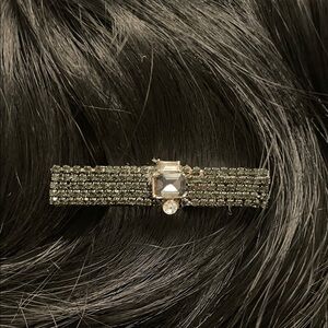 Elegant Dark Green and Gold Hair Clip